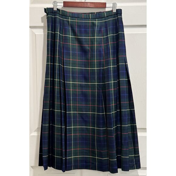 Vtg Pendleton Wool Plaid Pleated Skirt Sz 14 Signature Tartan Academia USA Made - Picture 2 of 7